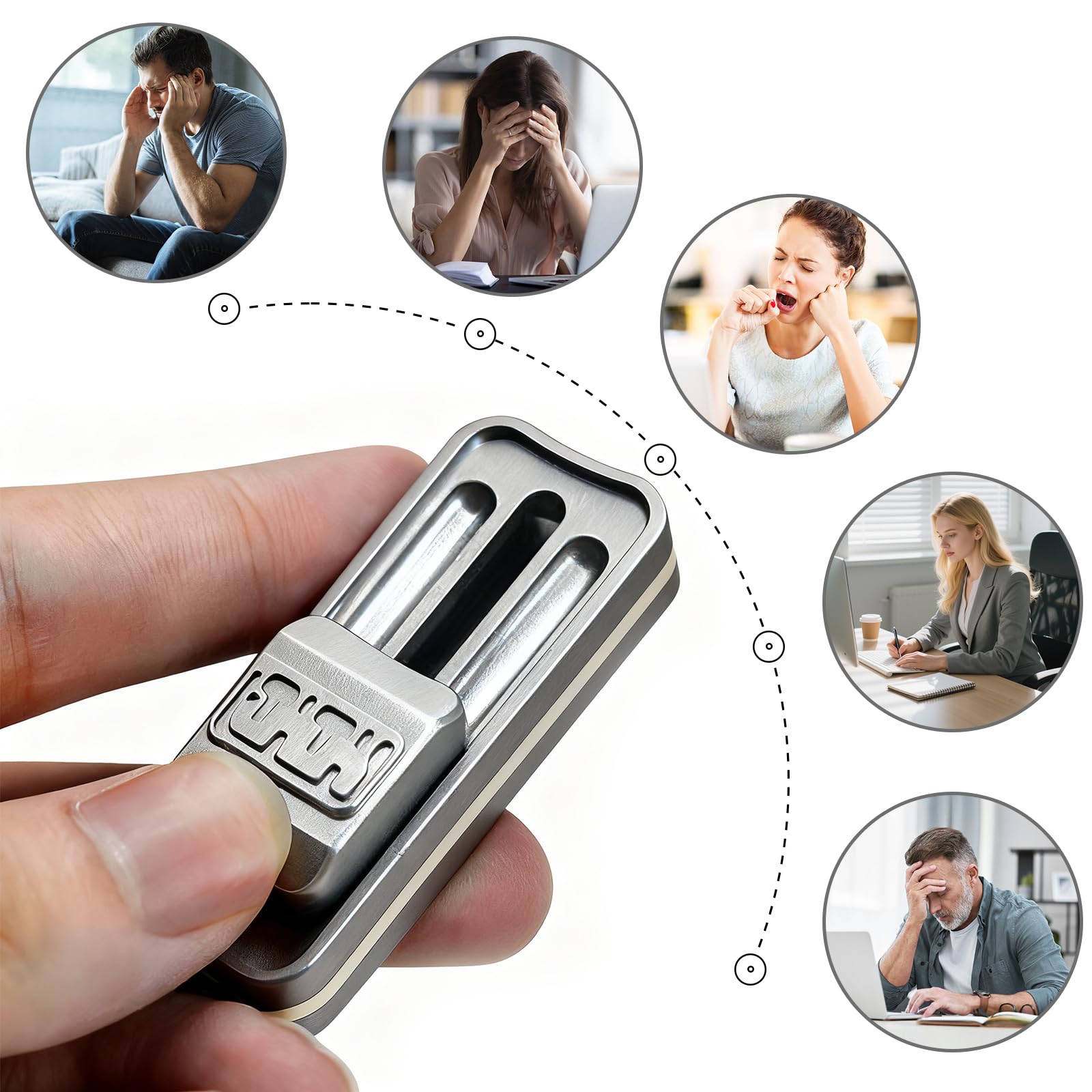 Amazon.co.jp: 7JI メタルフィジェットトイ チタン合金製 スライド式